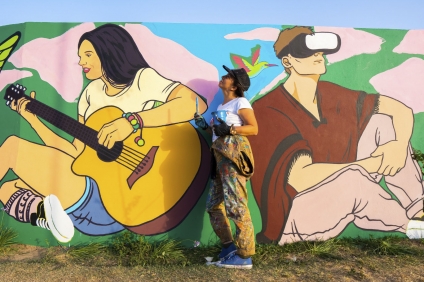 Inaugura en Salta un mural realizado junto con la comunidad