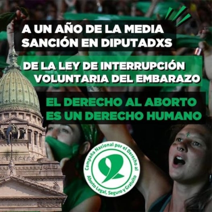 A un año de la media sanción en Diputados "el derecho al aborto es un derecho humano"