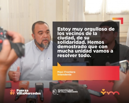 El intendente Maxi Frontera encabezó una nueva conferencia de prensa