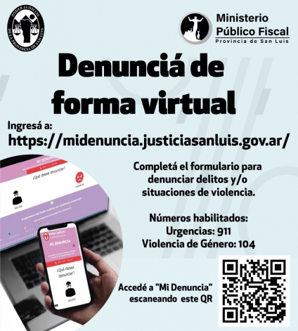 El sitio web del poder Judicial para realizar denuncias